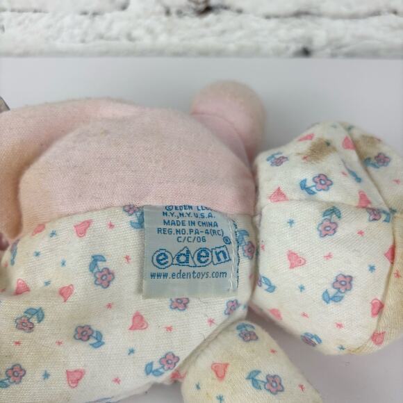 Vintage Eden Pink and White Plush Baby Doll - Picture 3 of 3